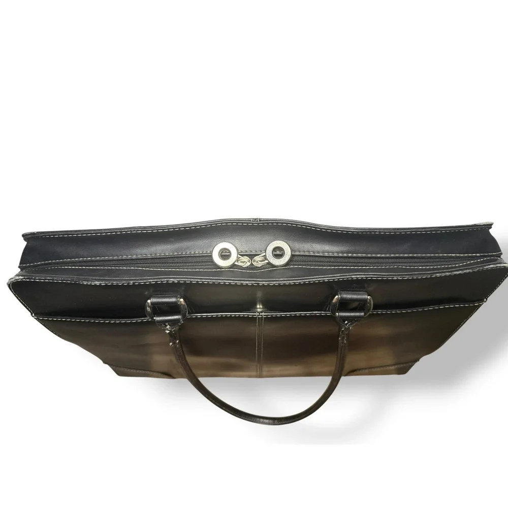 Targus Ladies Deluxe Tote Series Black Leather Laptop Commuter Bag
